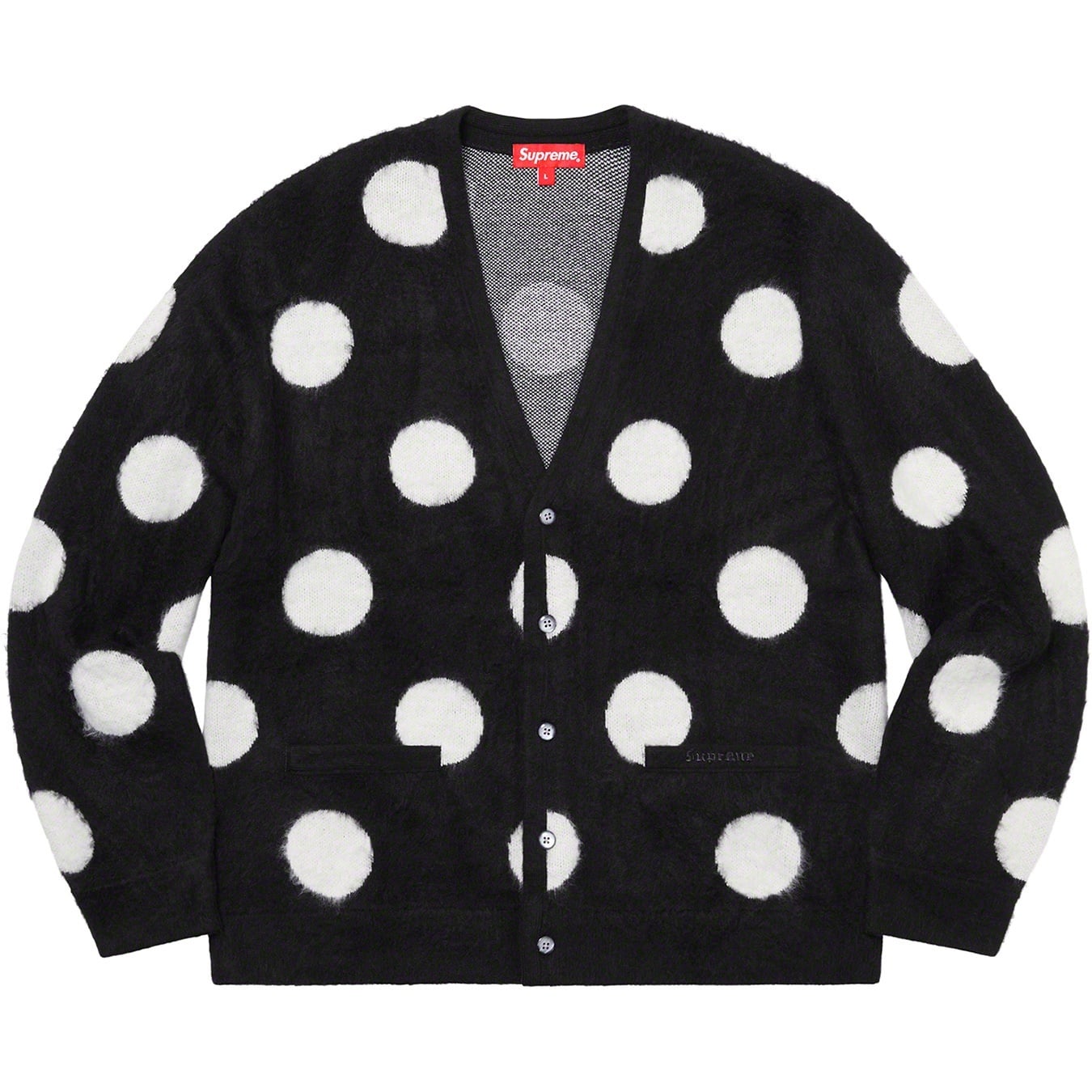 Brushed Polka Dot Cardigan view 4